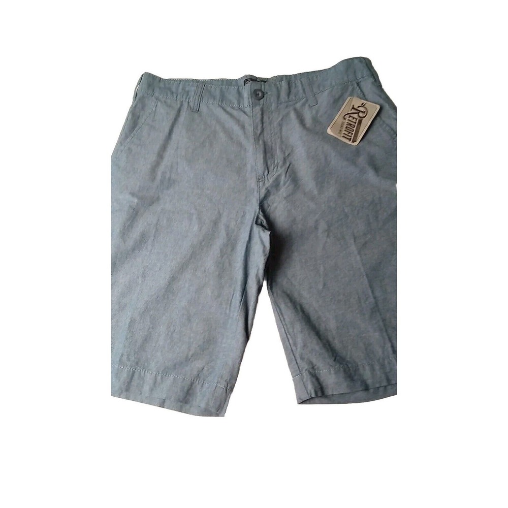 Retrofit Mens Shorts 34 Chambray Pockets Nwt